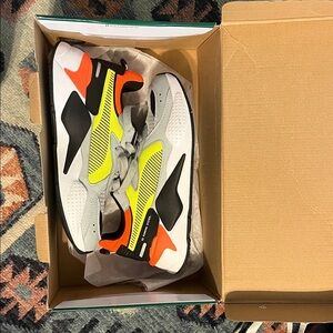 Puma Kids Sneakers - White, Black, Yellow, Orange